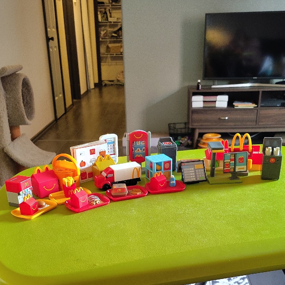 Lil McDonald's Happy Meal ToysColorful Toy Set with Red and Yellow Pieces